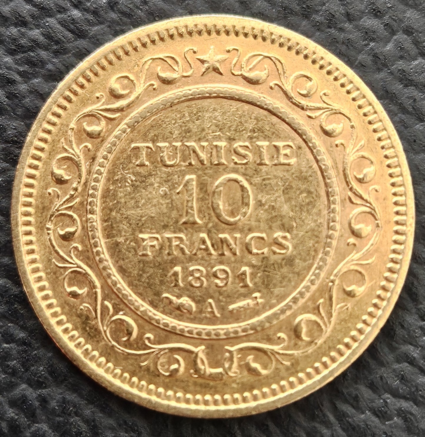 10 Francs Tunesien 1891 A