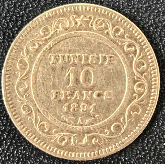 10 Francs Tunesien 1891 A