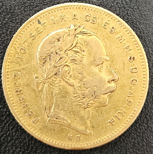 8 Forint Ungarn Franz Joseph 1871 KB - RARE