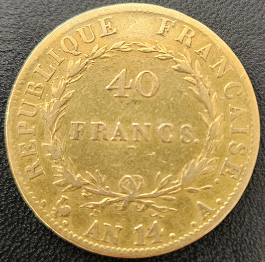 40 Francs Frankreich Napoleon Empereur AN 14 A
