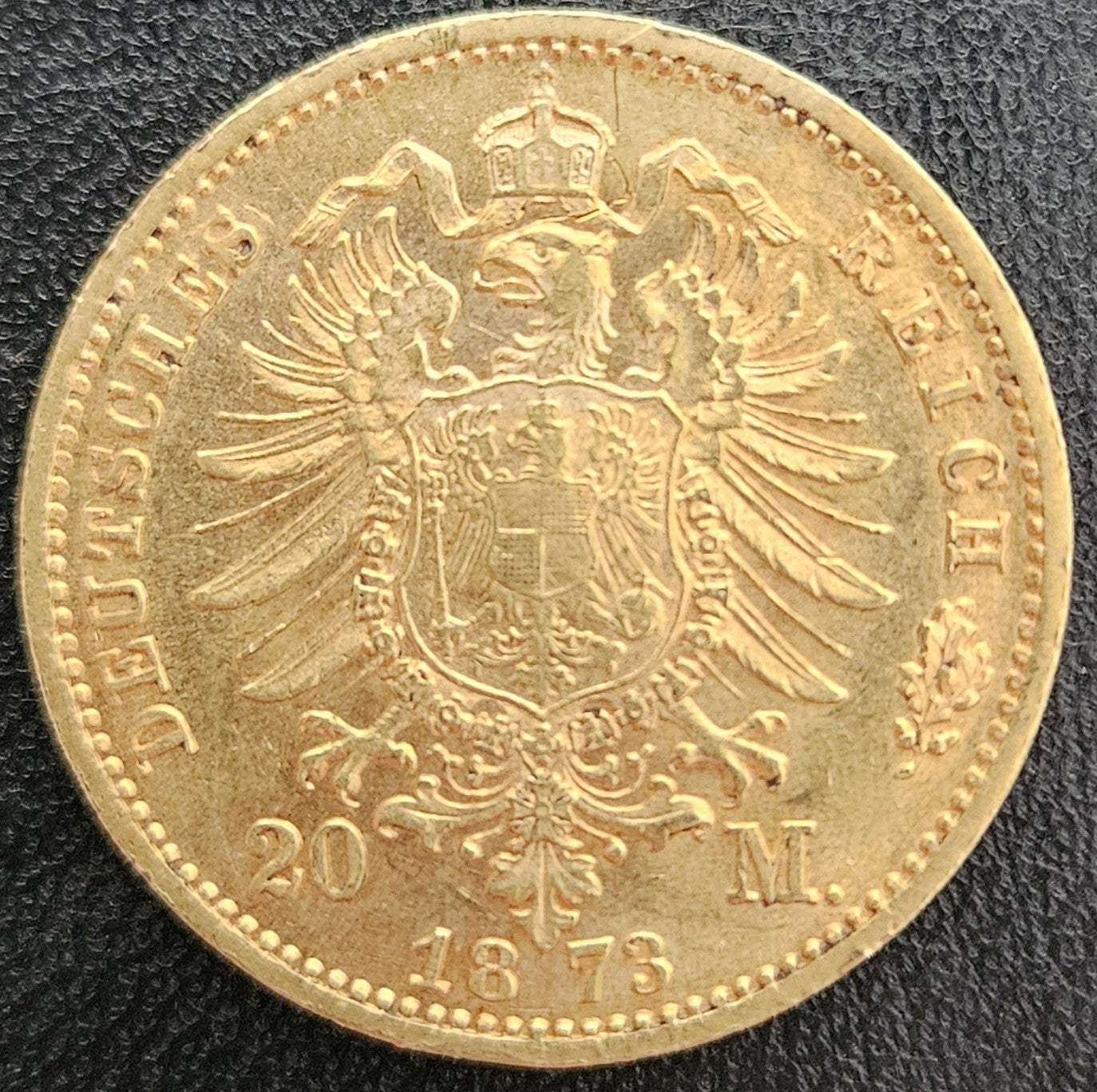 20 Mark Kaiserreich Sachsen König Johann 1873 E