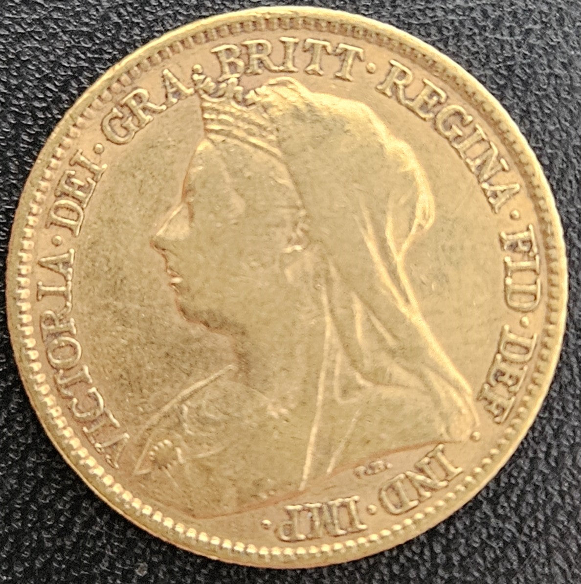 1/2 Sovereign Victoria mit Schleier 1896 Melbourne