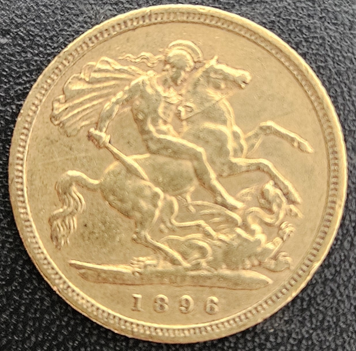 1/2 Sovereign Victoria mit Schleier 1896 Melbourne