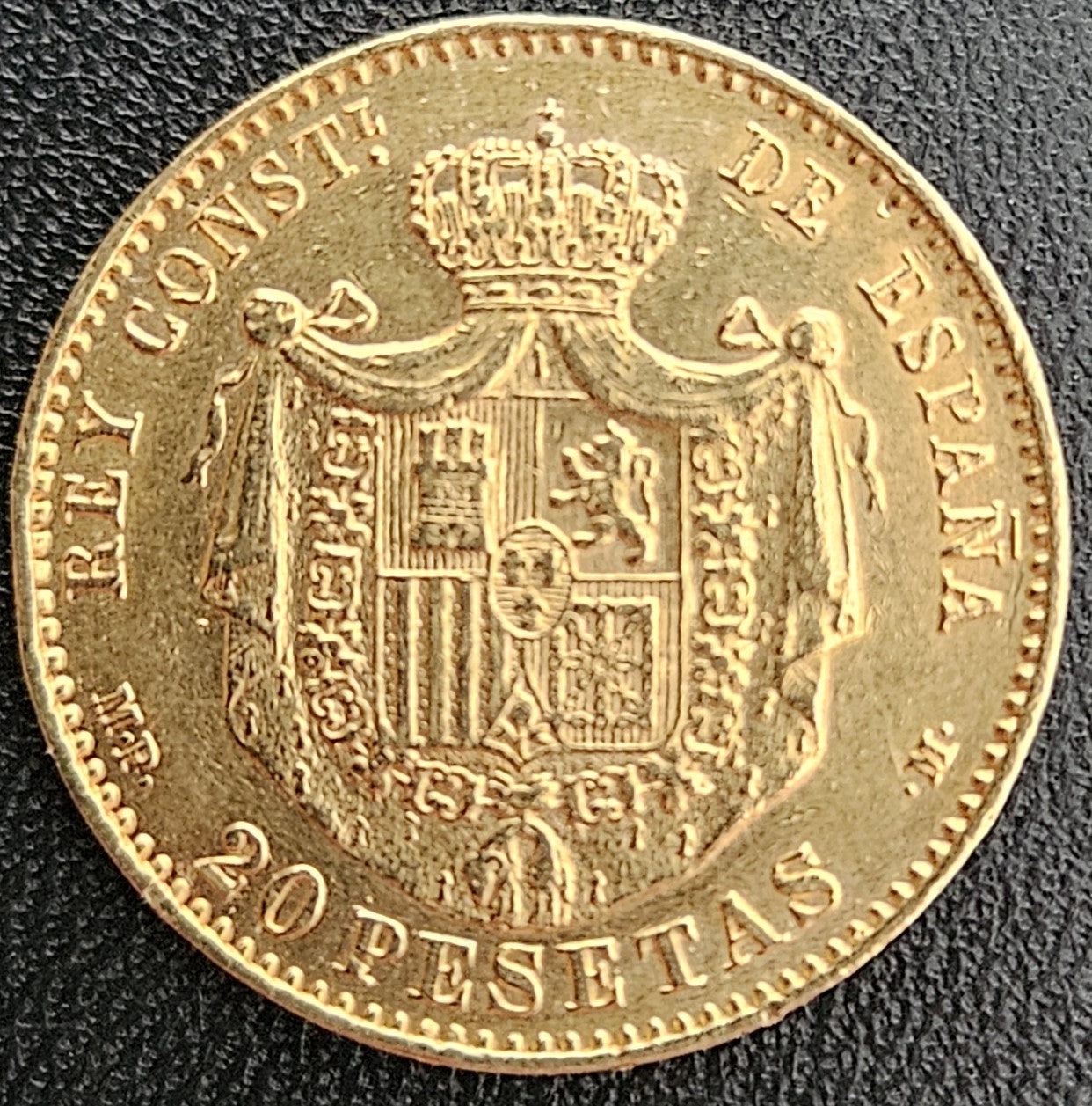 20 Pesetas Spanien 1890 Alfonso XIII