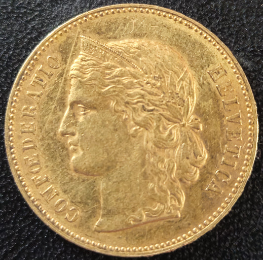 20 Franken Schweiz  Helvetia / Vreneli 1890 B