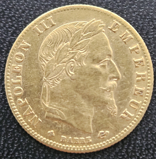 5 Francs Napoleon III mit Kranz 1863 BB