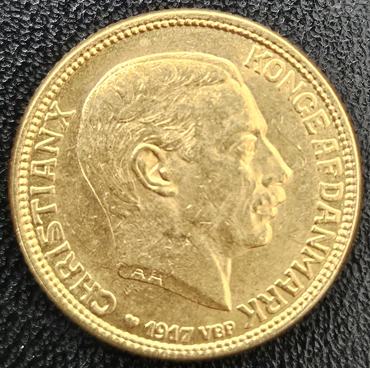 10 Kroner Dänemark Christian X 1917 VBP