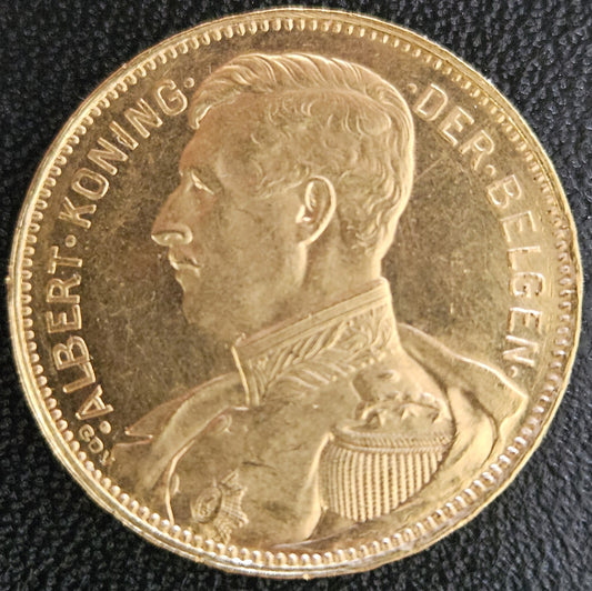 20 Francs Belgien Albert I 1914 Der Belgen