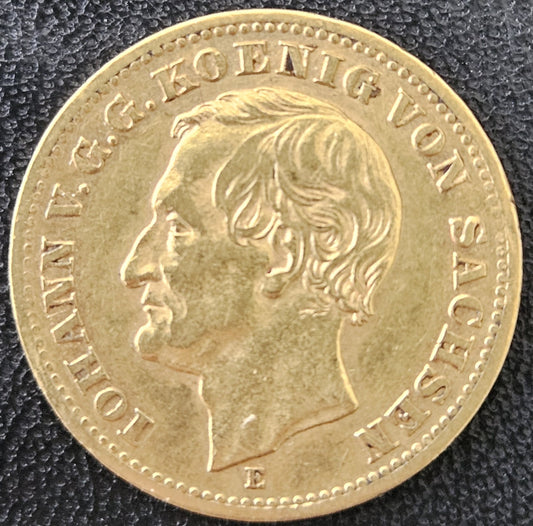 10 Mark Sachsen Johann I 1873 E