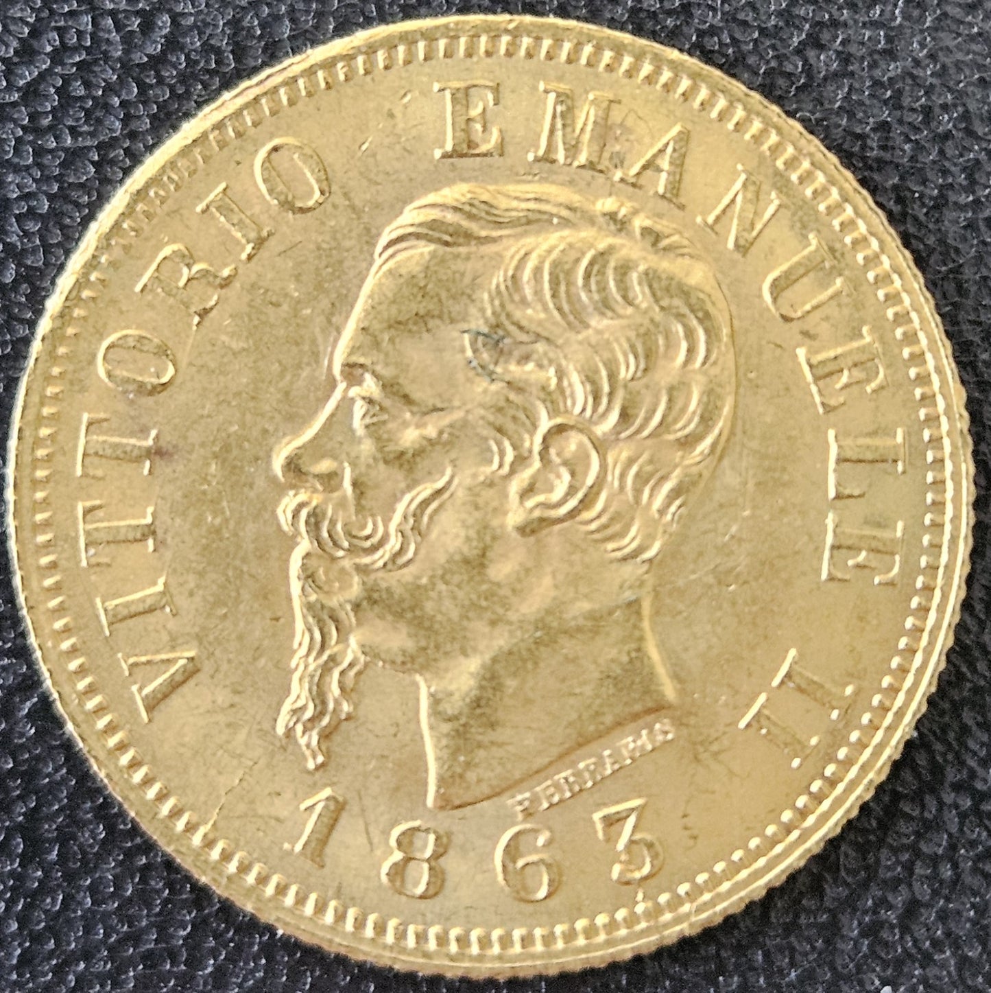 10 Lire Italien Vittorio Emanuele II 1863