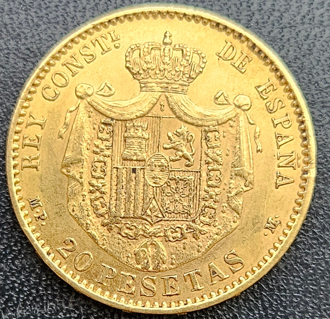 20 Pesetas Spanien 1890 Alfonso XIII