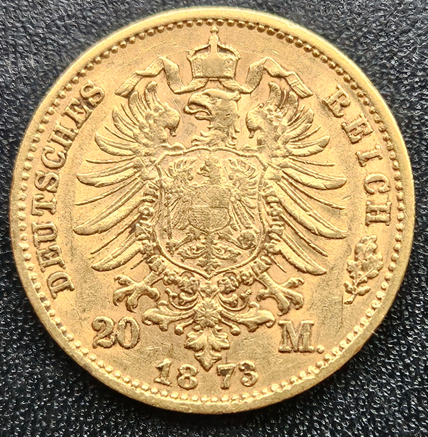 20 Mark Kaiserreich Sachsen König Johann 1873 E