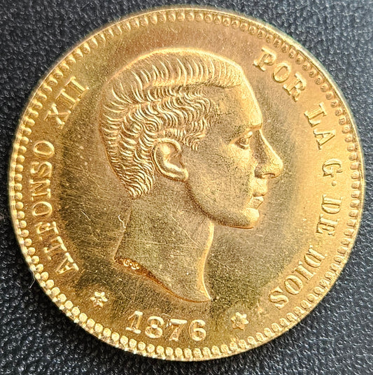 25 Pesetas Spanien 1876 EMM Alfonso XII