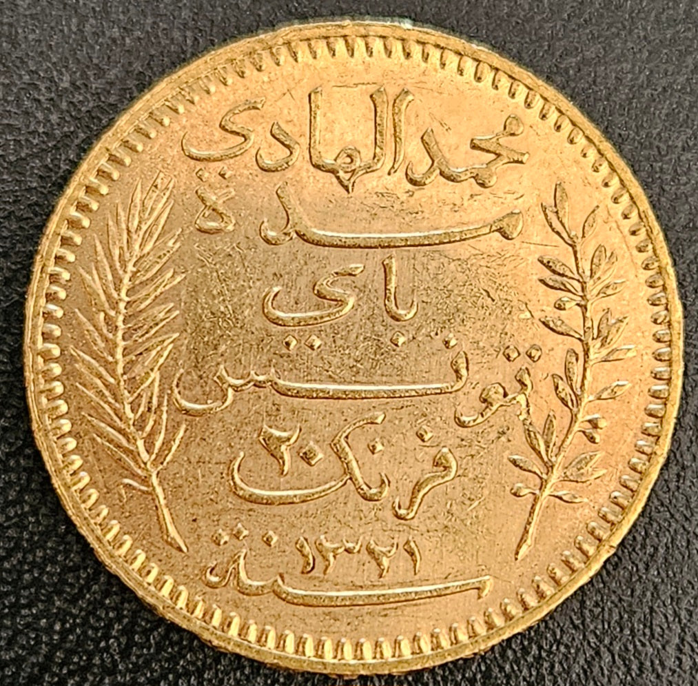 20 Francs Tunesien Muhammad IV 1903