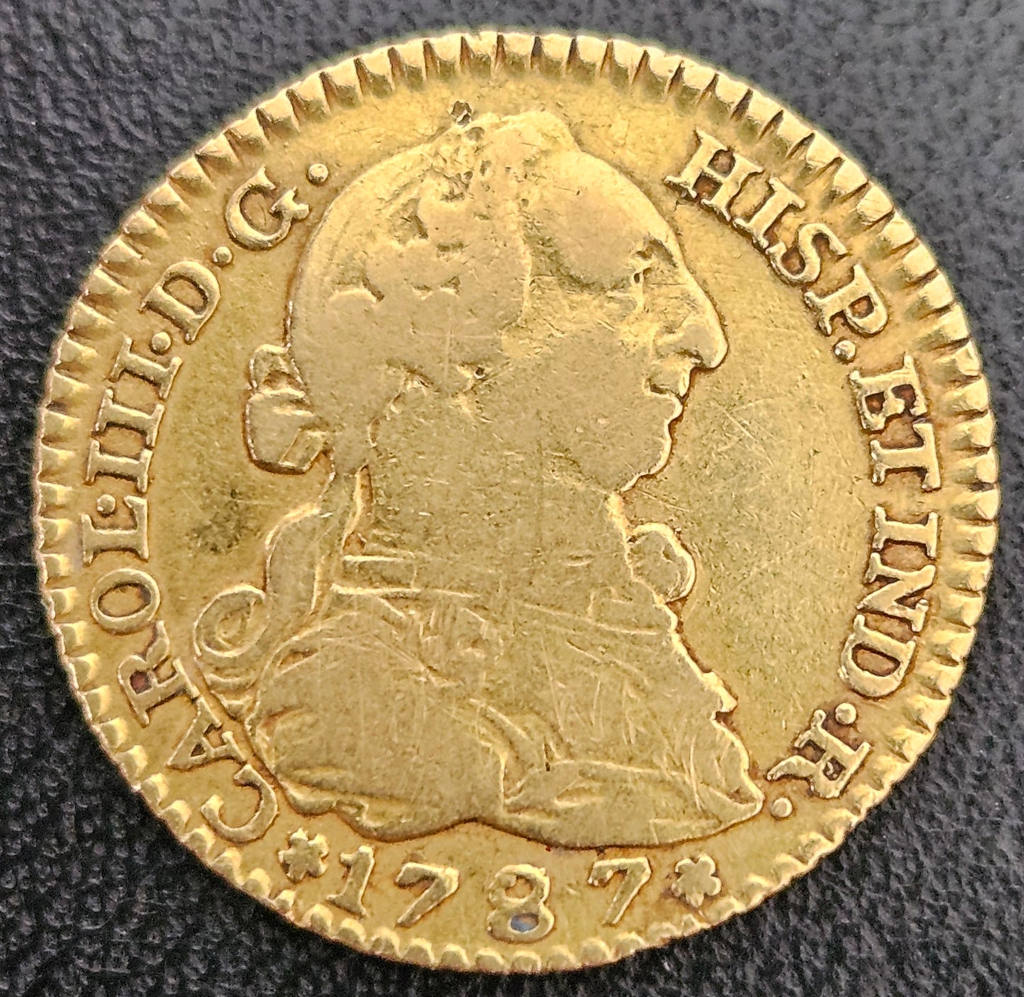 1 Escudo Spanien Charles III 1787 MDV