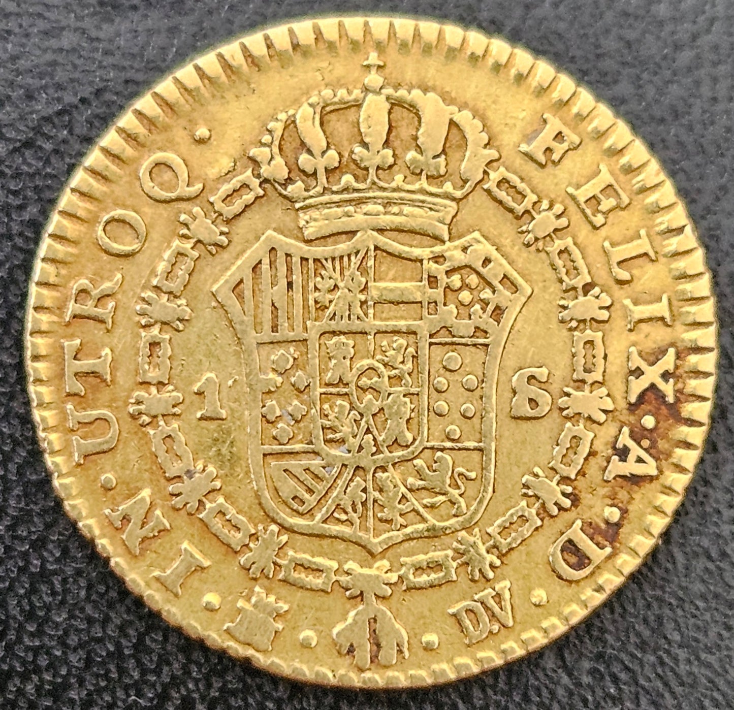 1 Escudo Spanien Charles III 1787 MDV