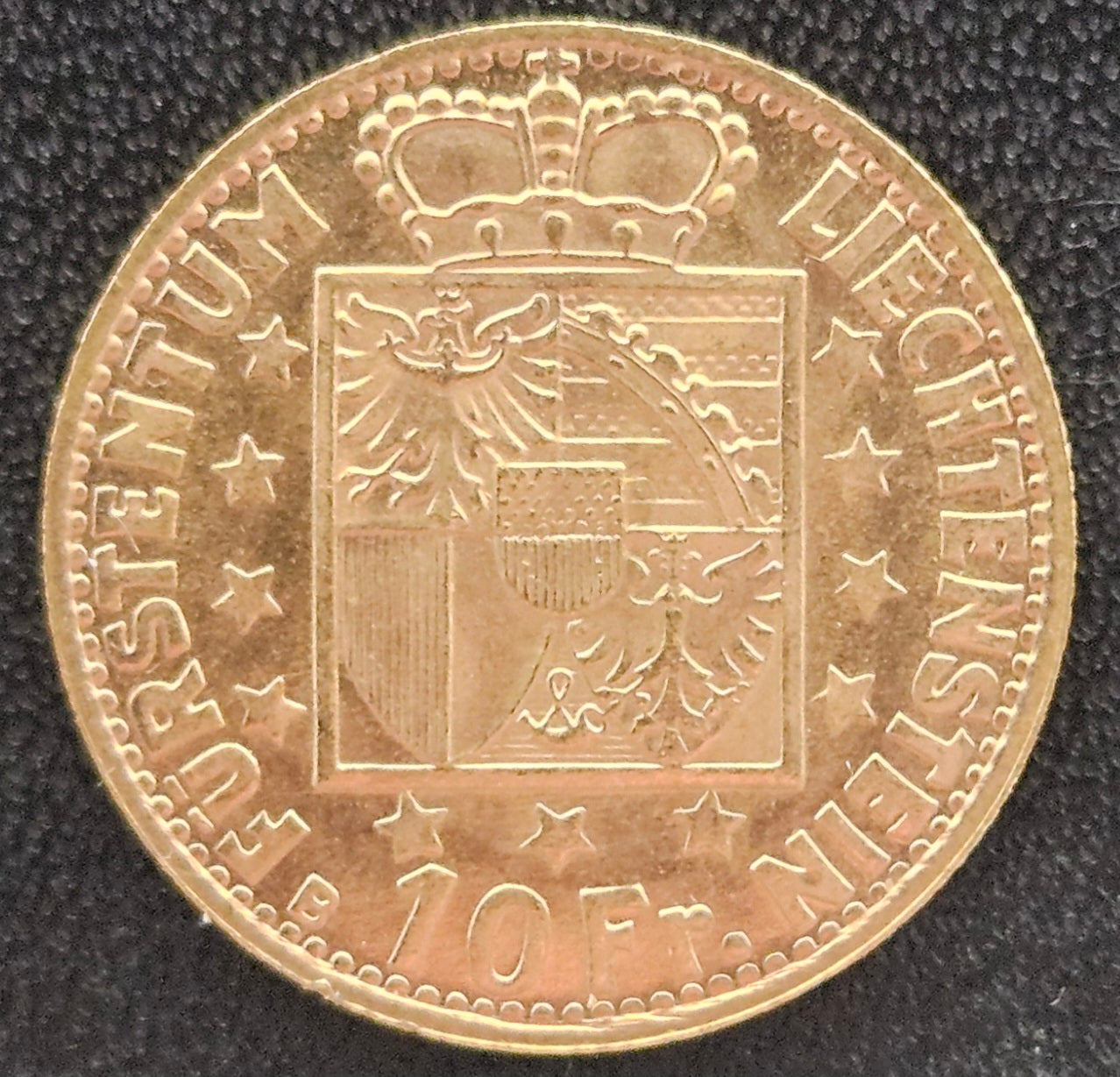 10 Franken Liechtenstein 1946 Franz Joseph II