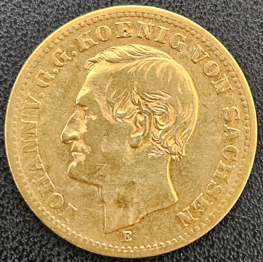 10 Mark Sachsen Johann I 1873 E