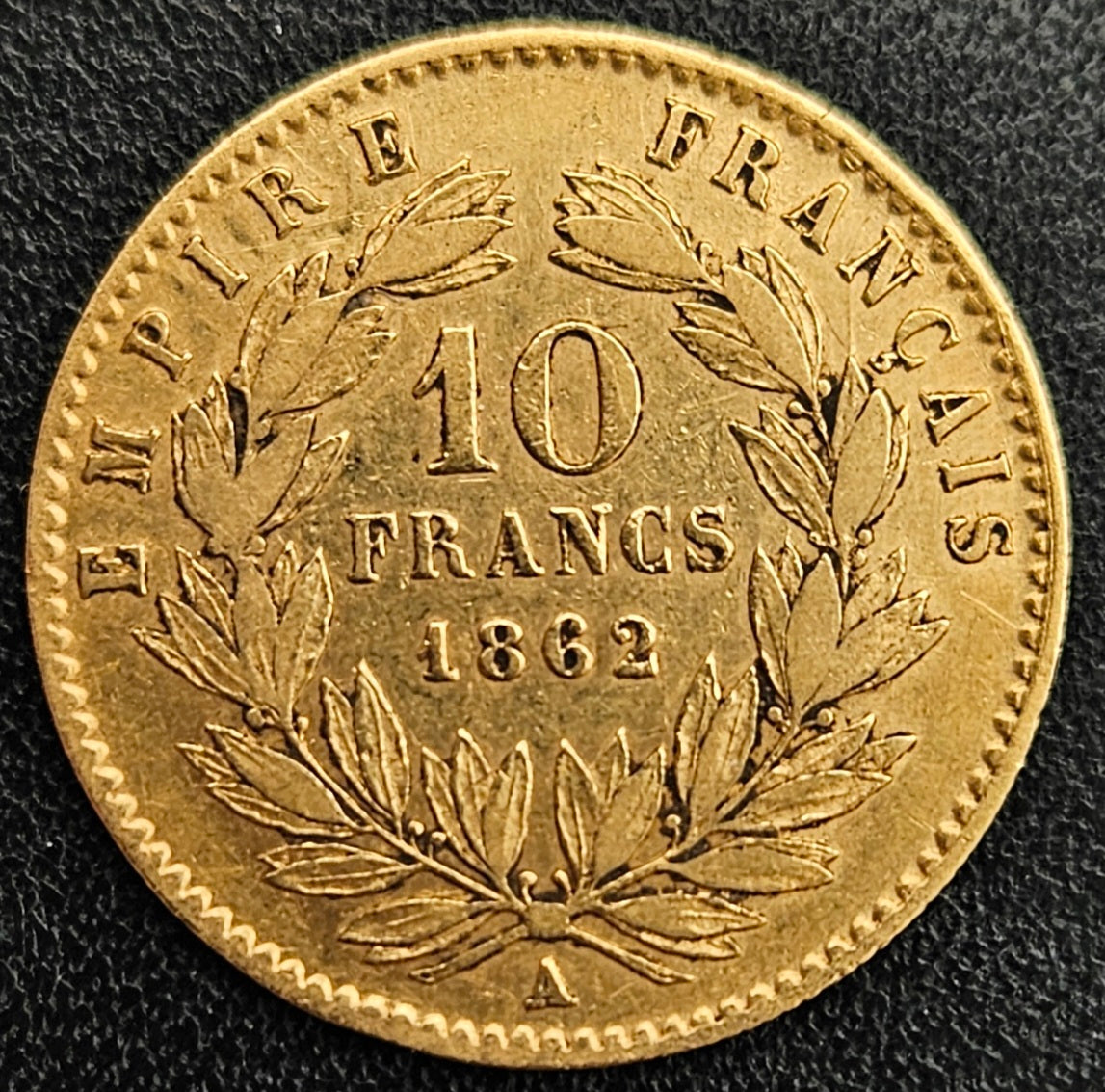 10 Francs Napoleon III 1862 A