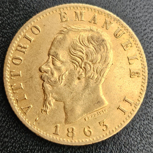 20 Lire Italien Vitttorio Emanuele II 1863