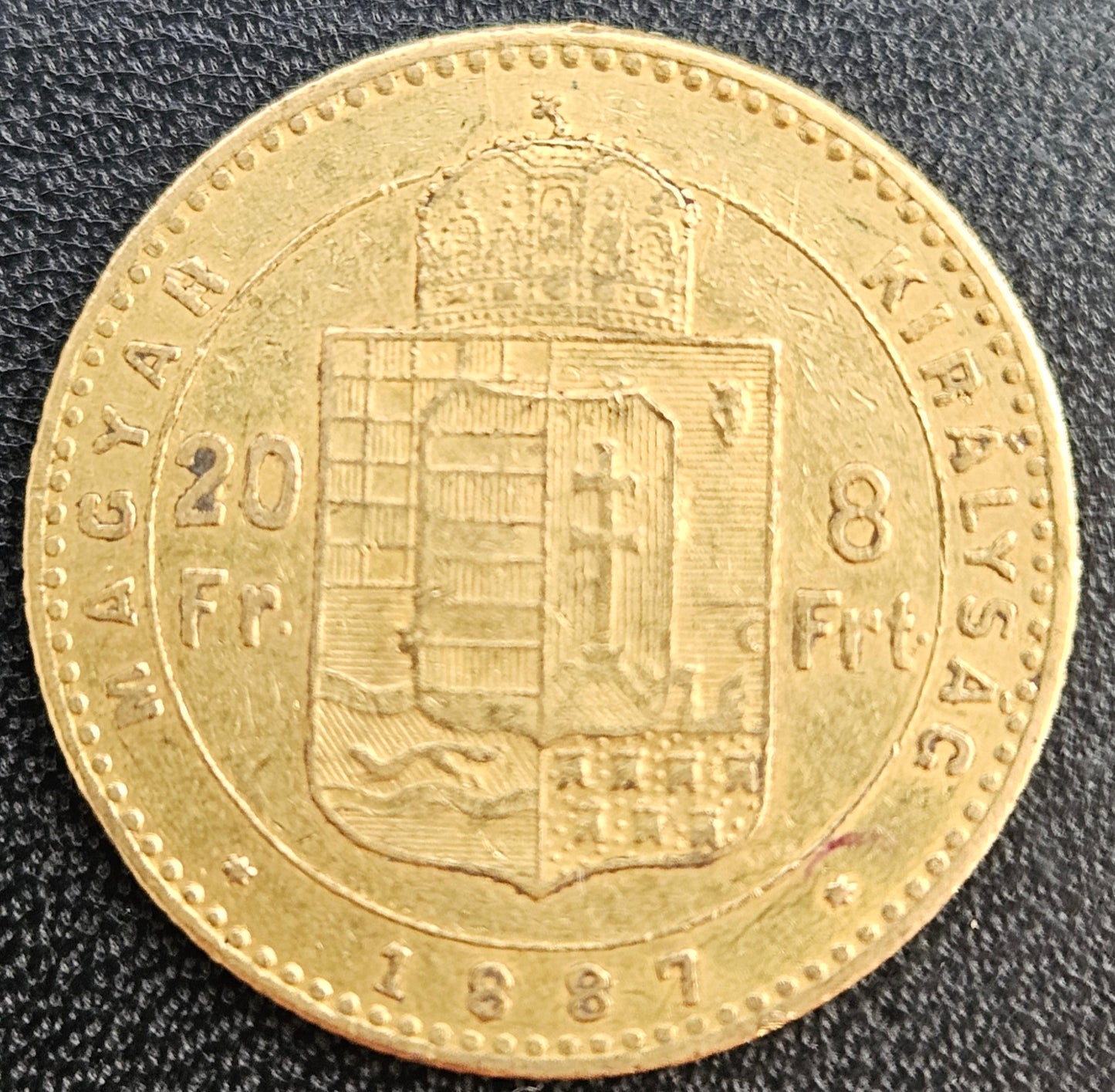 8 Forint Ungarn Franz Joseph 1887