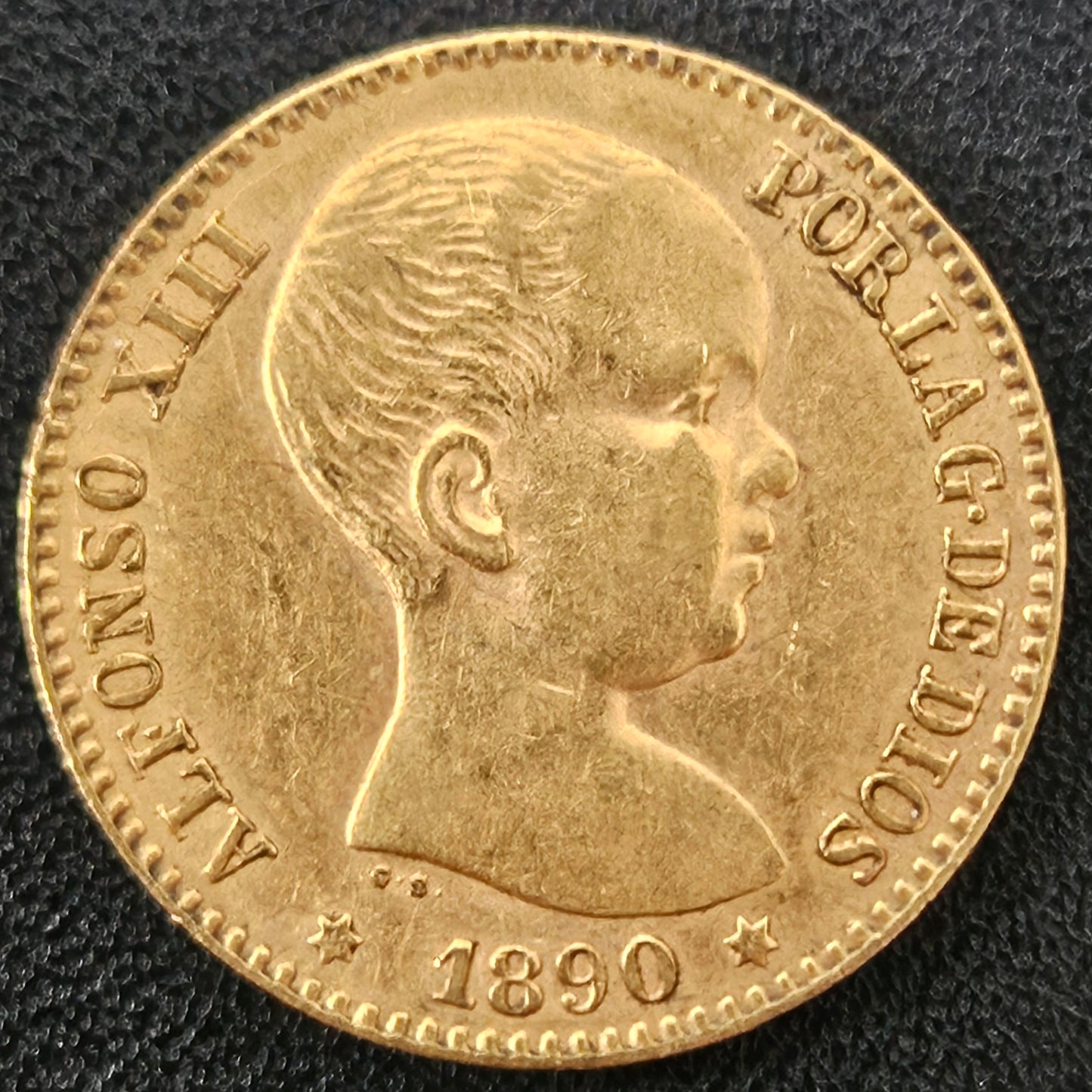 20 Pesetas Spanien 1890 Alfonso XIII