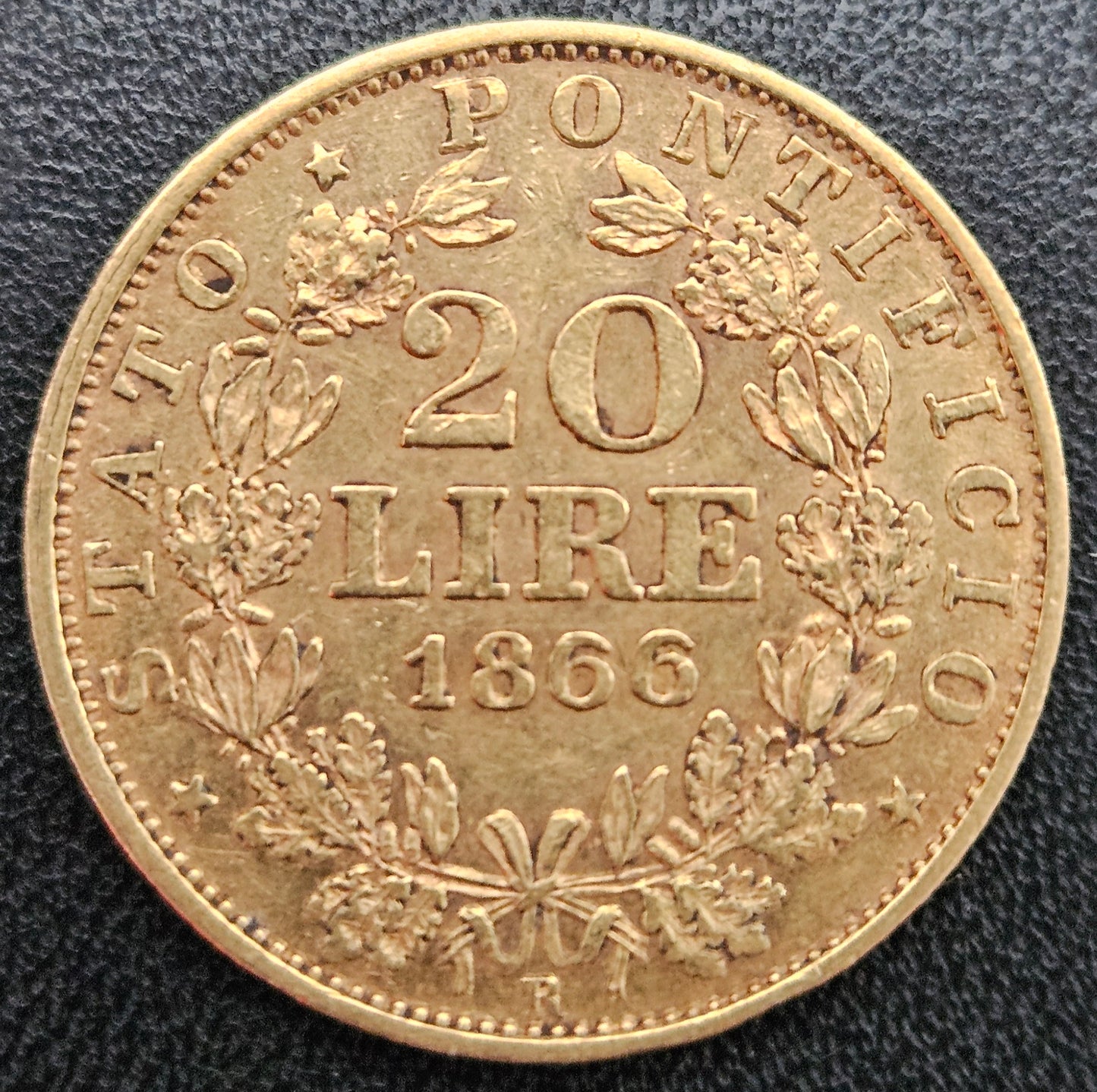 20 Lire Vatican Pius IX 1866 XXI