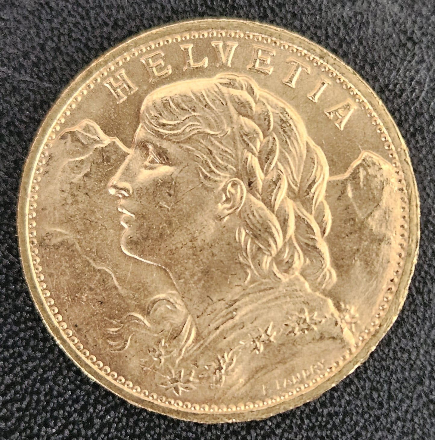 20 Franken Schweiz "Vreneli"  Jahrgang 1925 B