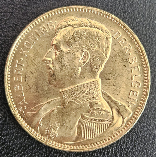 20 Francs Belgien Albert I 1914 Der Belgen