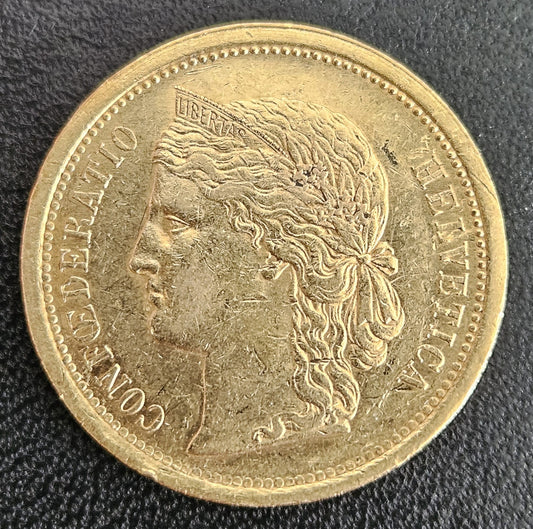 20 Franken Schweiz  Helvetia / Vreneli 1886 B
