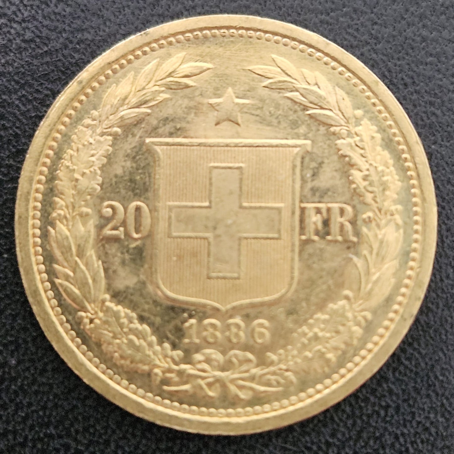 20 Franken Schweiz  Helvetia / Vreneli 1886 B