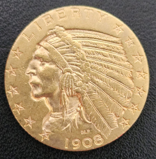 5 Dollar Amerika Indian Head 1908