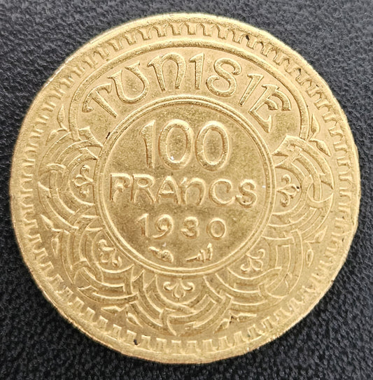100 Francs Tunesien Ahmad II 1930 (sehr selten)