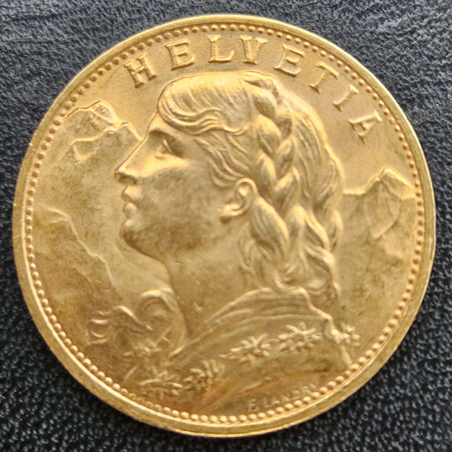 20 Franken Schweiz "Vreneli"  Jahrgang 1922 B
