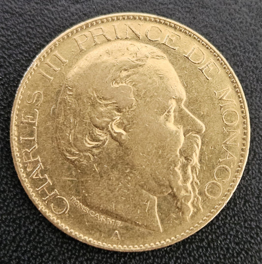 20 Francs Monaco Charles III 1879 A