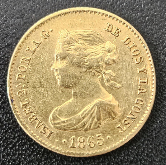 4 Escudos Spanien Isabella II 1865