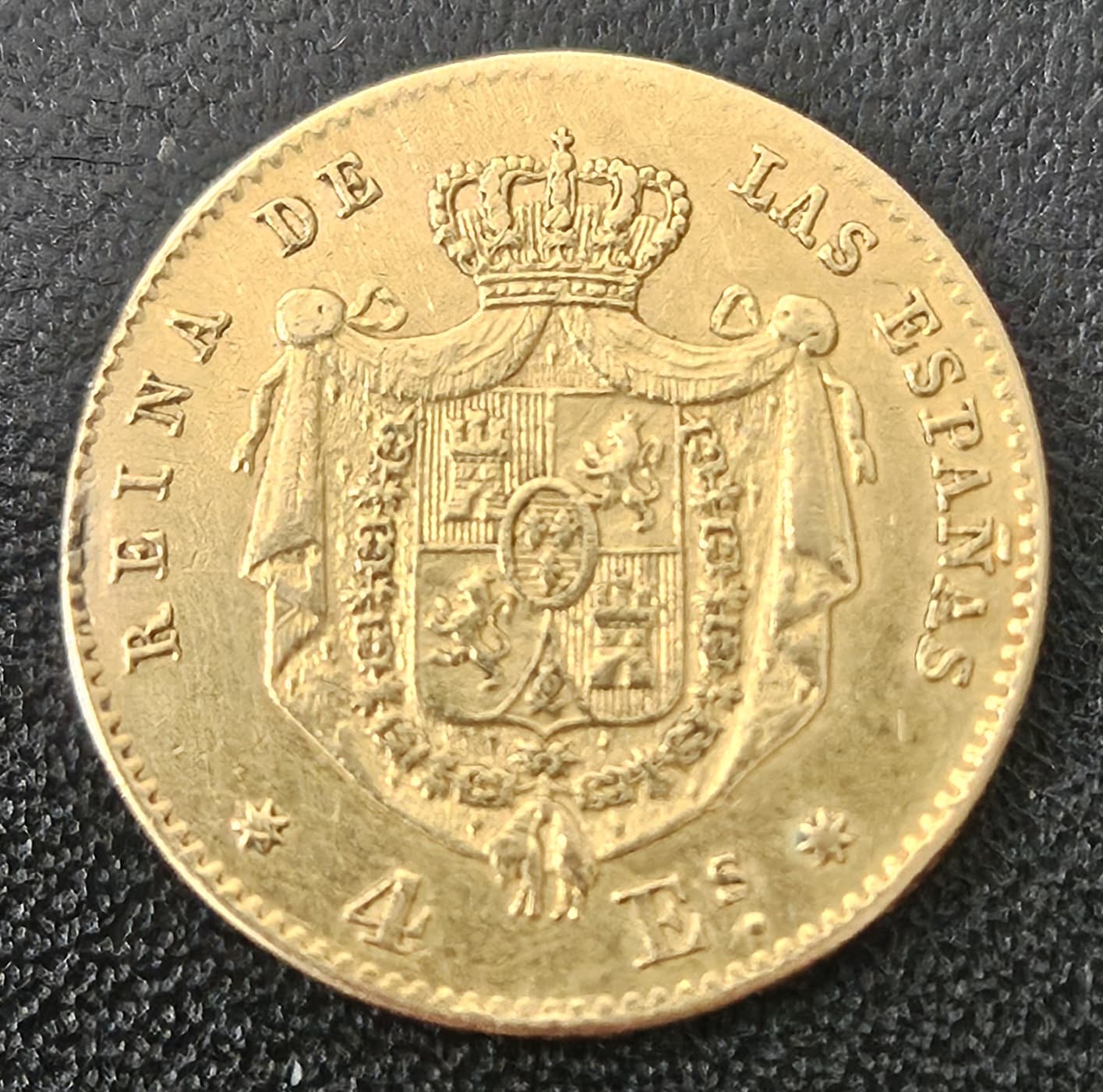 4 Escudos Spanien Isabella II 1865