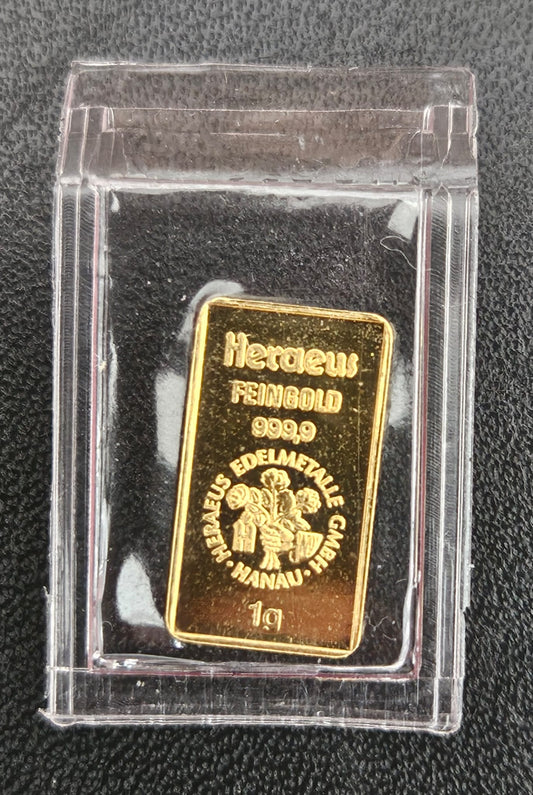 1 Gramm Heraeus Motivbarren "Gorch Fock" in Originalfolie