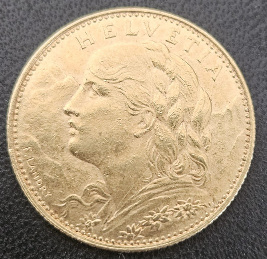 10 Franken Vreneli Schweiz 1914