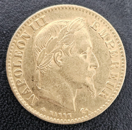 10 Francs Napoleon 1868 A