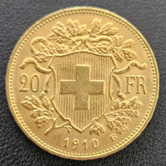 20 Franken Schweiz "Vreneli"  Jahrgang 1910 B
