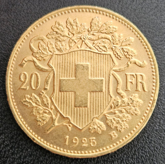 20 Franken Schweiz "Vreneli"  Jahrgang 1925 B