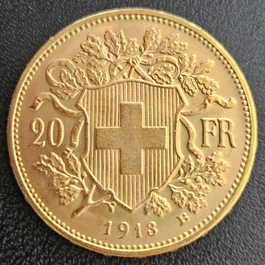 20 Franken Schweiz "Vreneli"  Jahrgang 1913 B