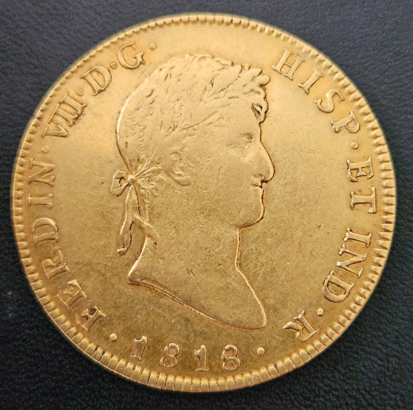 8 Escudos Mexcio Ferdinand VII 1818 Mo JJ
