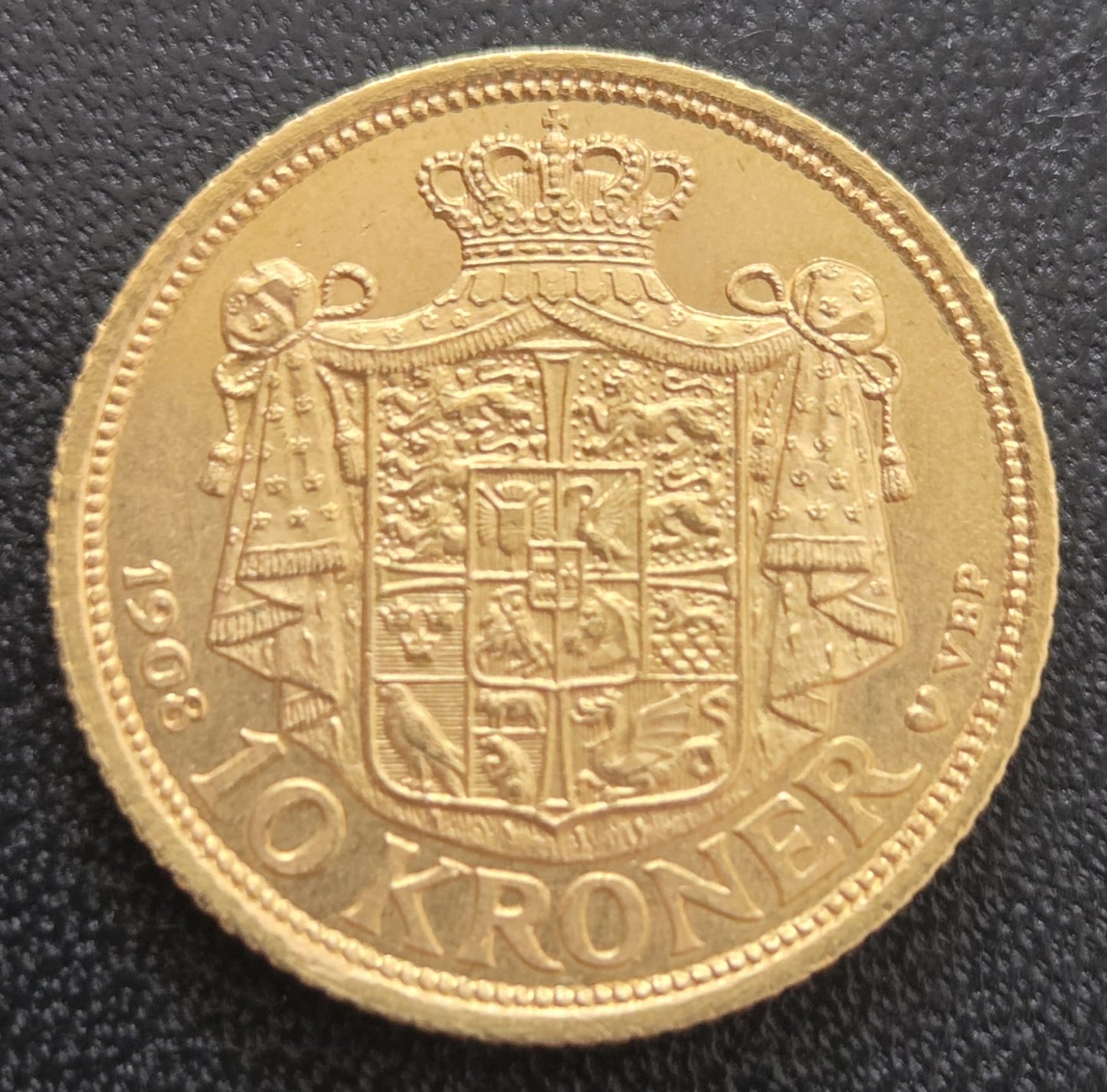 10 Kroner Dänemark Frederik VIII 1908 VBP