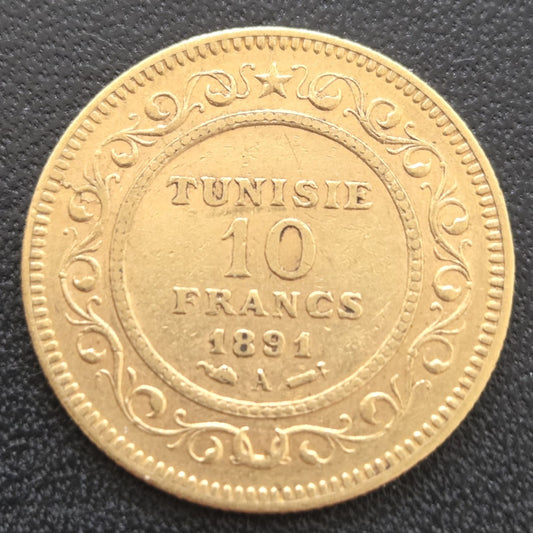 10 Francs Tunesien 1891 A