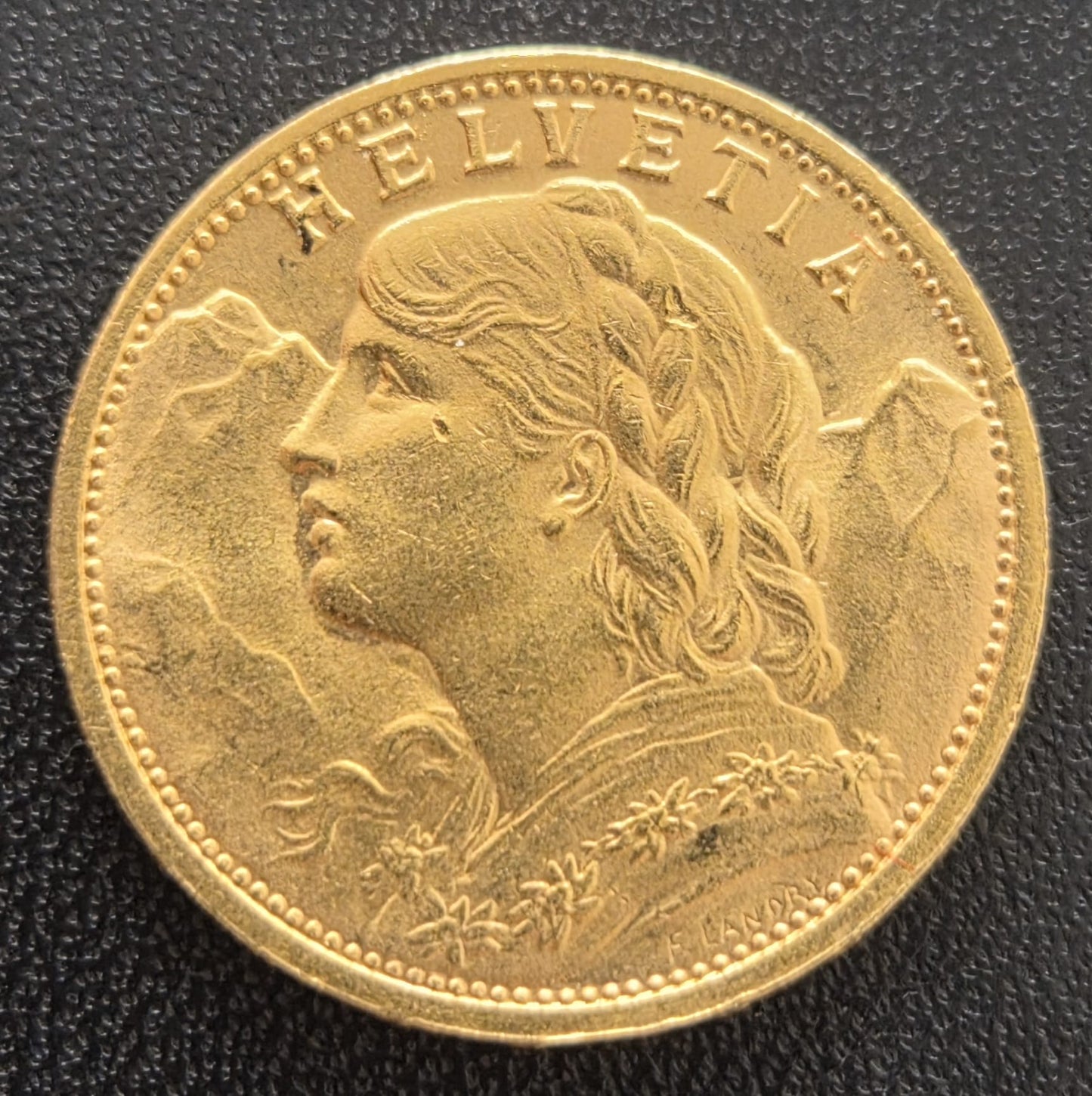 20 Franken Schweiz "Vreneli"  Jahrgang 1908 B