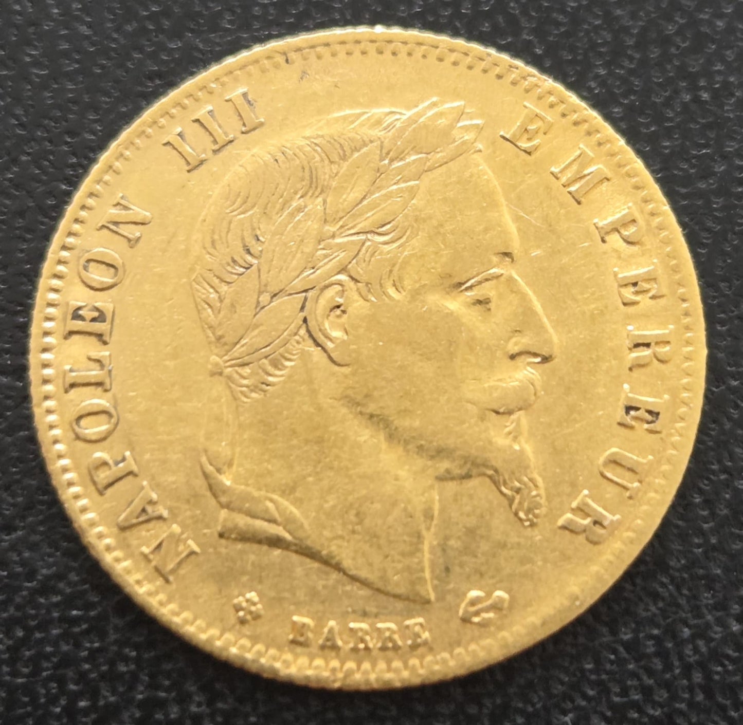 5 Francs Napoleon III mit Kranz 1863 BB