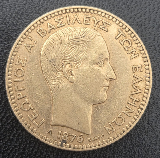 20 Drachmai George I Griechenland 1876 A