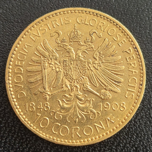 10 Corona Österreich Franz Joseph Regierungsjubiläum 1848-1908